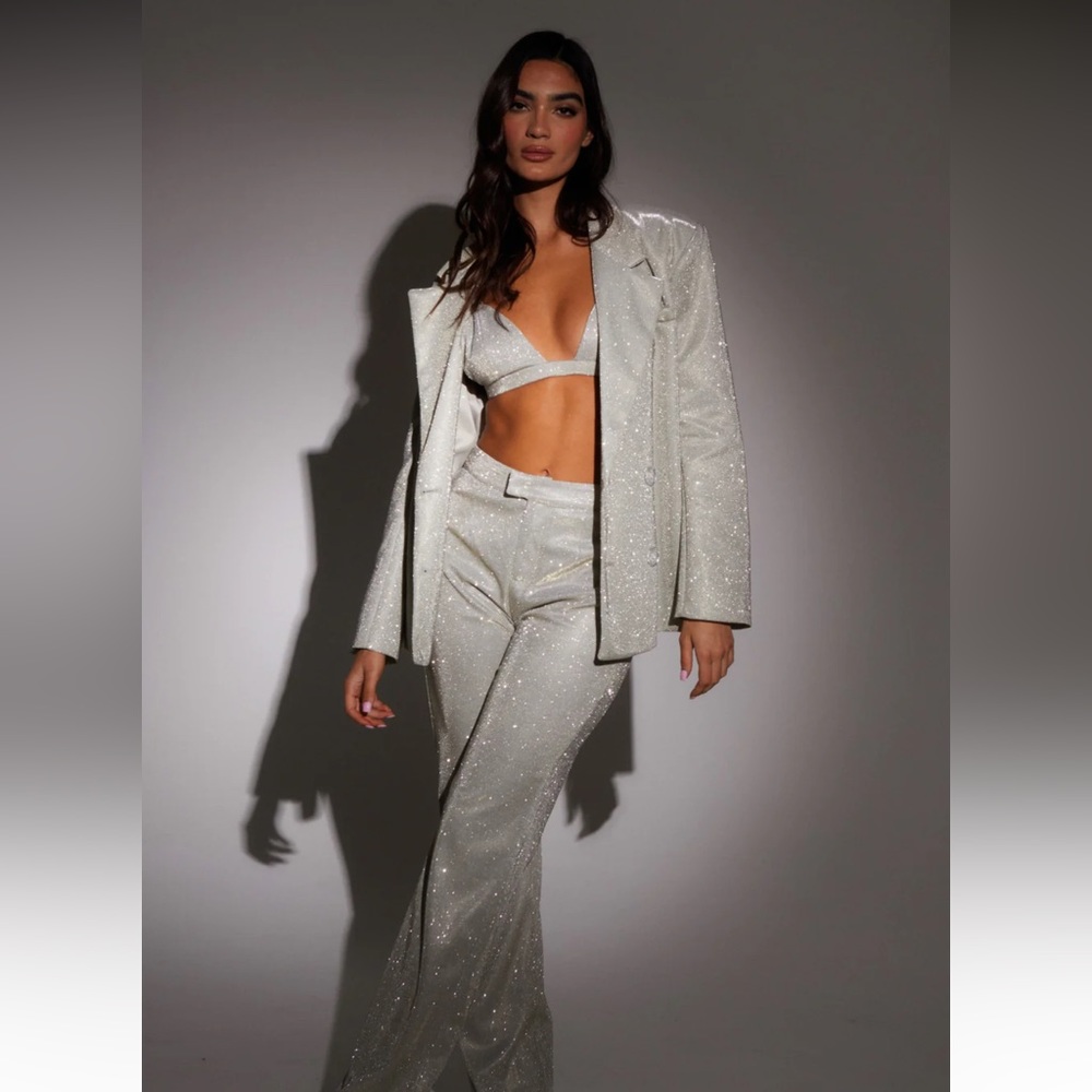 SLA THE LABEL Gold Paloma Blazer